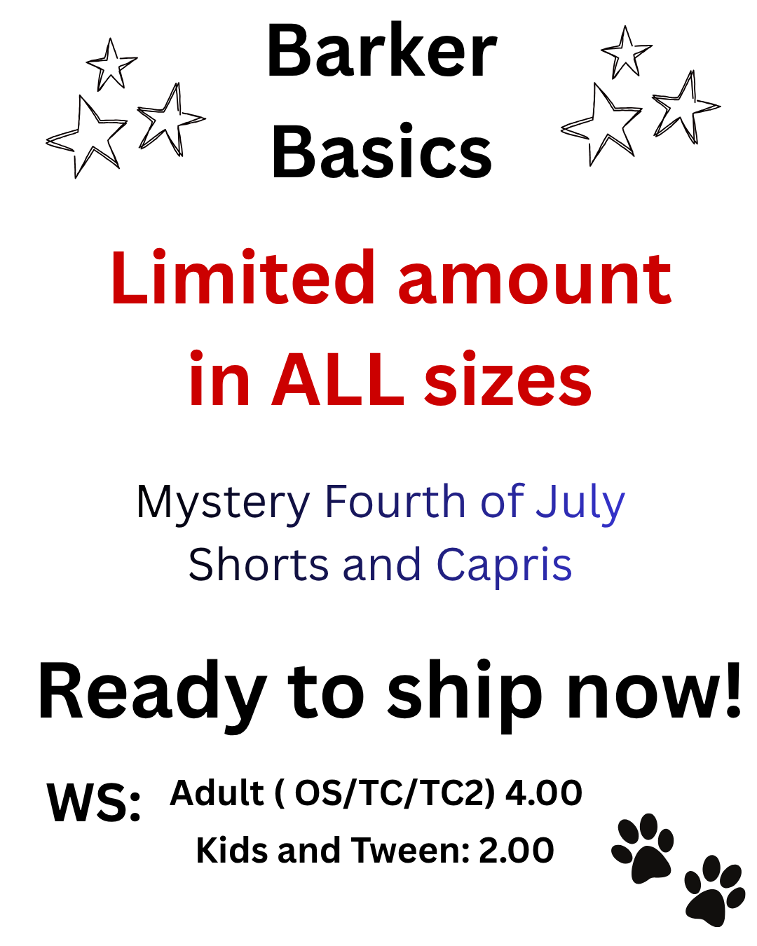 Mystery 4th of July Capris